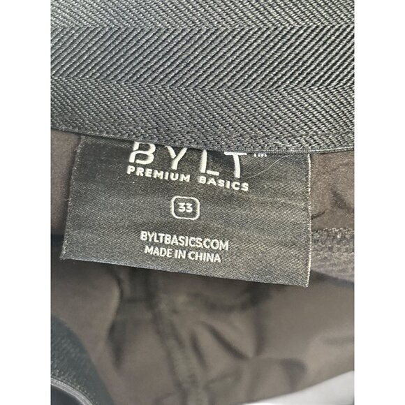 Bylt Premium Basics Mens Joggers Black Size 33 With Elastic Cuffs & Pockets - Picture 6 of 14